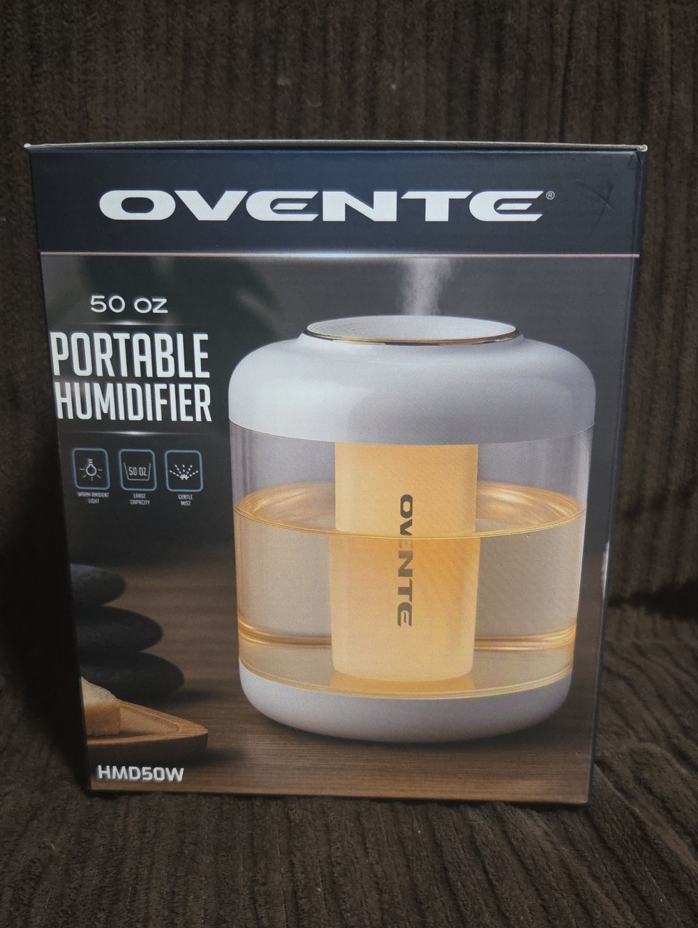 Ovente 50 oz Portable Humidifier in White